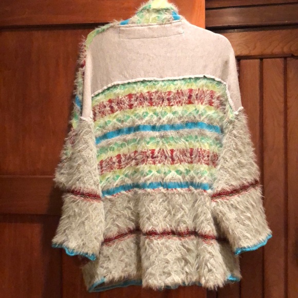 Free People Fair Weather fuzzy striped cardigan - Picture 9 of 9